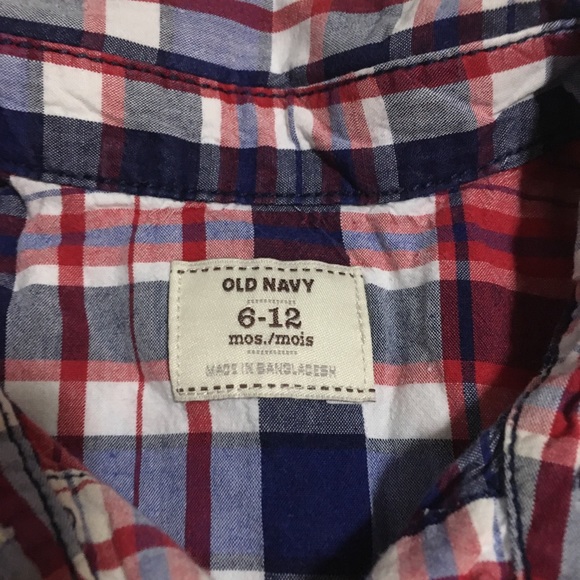 6-12m (4/$20) Plaid Cotton Short Rompers by Old Navy - Picture 6 of 7